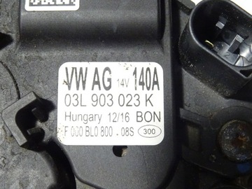 ALTERNÁTOR VW GOLF VII 7 5G0 1.6 TDI CXX 12-16 140A 03L903023K