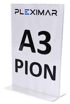 Stojak informacyjny typu omega z plexi A3 PION