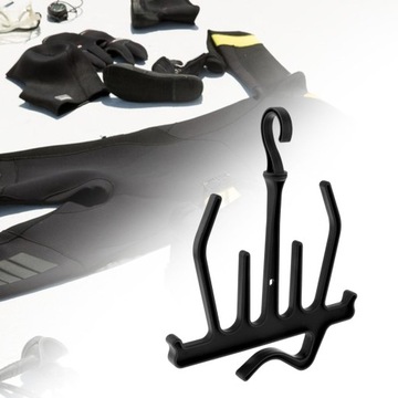 Вешалка для хранения гидрокостюма Быстросохнущий аксессуар для подводного плавания черного цвета Multi Black