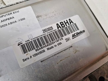 OPEL AMPERA JEDNOTKA ŘÍZENÍ MOTORU ECU 12653828 ABHA