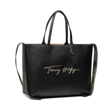 Torebka SHOPERKA TOMMY HILFIGER Iconic Tommy Tote Sign AW0AW10457