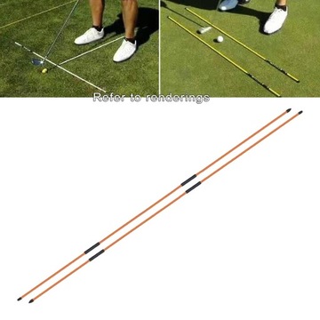 Набор из 2-х прицельных стержней для практикующих гольфистов, оранжевого цвета.
