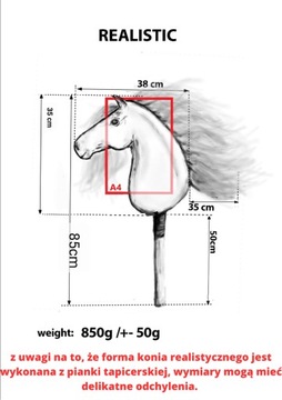 РЕАЛИСТИЧЕСКАЯ ЛОШАДЬ-ХОББИ – ЧЕРНАЯ ЧЕРНАЯ С ЗАШИВКОЙ НАД ГЛАЗОМ ЛОШАДЬ НА ПАЛКЕ размер А3