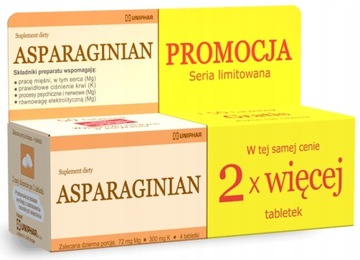 ASPARAGINIAN magnezu potasu 100 tabletek Uniphar