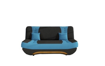 MEWA mała sofa kanapa wersalka czarno niebieska