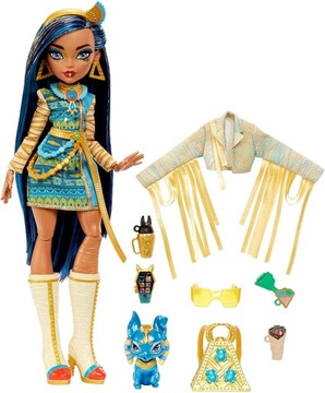 MATTEL MONSTER HIGH LALKA ZE ZWIERZĄTKIEM CLEO DE NILE HHK54