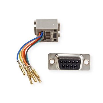 Переходник RS232 на RJ45 8P/8C, 8-проводной, серебристый