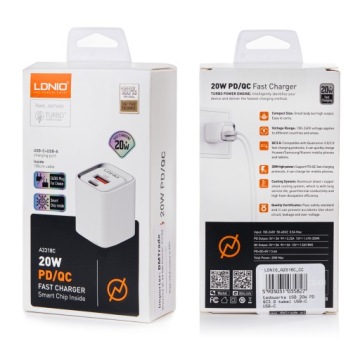 Зарядное устройство USB 20W PD QC3.0 Кабель USB-A microUSB