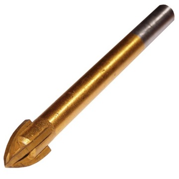 УНИВЕРСАЛЬНОЕ СВЕРЛО ИЗ КАРБИДА ТИТАНА 10 ММ ДЛЯ СТЕКЛЯННОЙ ПЛИТКИ