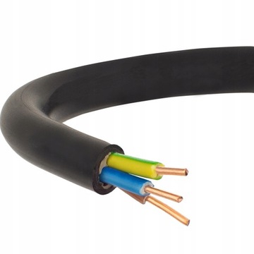 Kabel Okrągły elektryczny, ziemny YKY Elektrokabel 3 x 2,5 ( 1 szt= 20 mb)