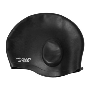 Czepek pływacki AQUA-SPEED Ear Cap Comfort czarny OS