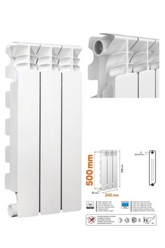 GRZEJNIK ALUMINIOWY KALORYFER 3 ŻEBERKOWY