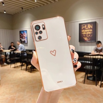 Силиконовый чехол для телефона с квадратным покрытием и сердечком для Xiaomi