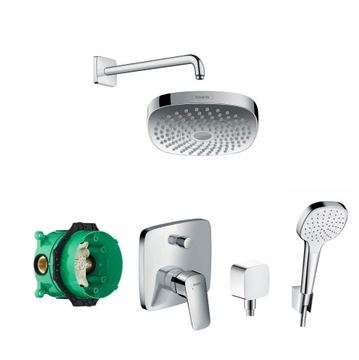 Hansgrohe LOGIS zestaw podtynkowy z deszczownicą 180x180 2jet 71405000/CSE