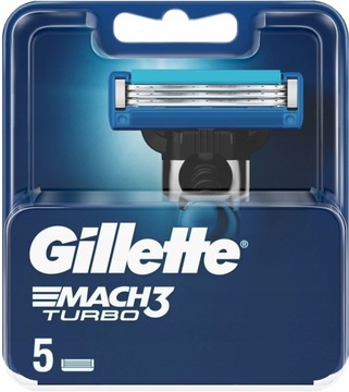 Oryginalne Nożyki Wkłady do Maszynki GILLETTE MACH3 TURBO 5 SZT. Ostrza-103