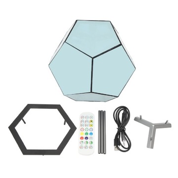 MAŁA LAMPKA NOCNA 3D DWUNASTOŚCIAN LED KOLOROWA