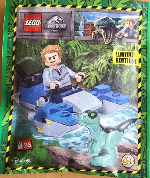 Lego Nowa Saszetka Owen i Raptor paper bag 122331