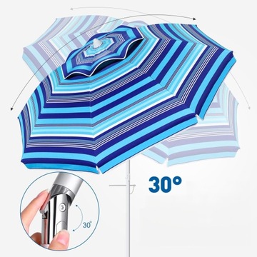 ПЛЯЖНЫЕ ЗОНТЫ СОЛНЕЧНЫЕ ЗОНТЫ ДЛЯ ПЕСКА С СИНИМИ ПОЛОСАМИ