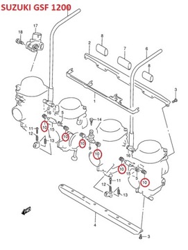 ТРОЙНИК КАРБЮРАТОРА ДЛЯ SUZUKI GSF 400 1200