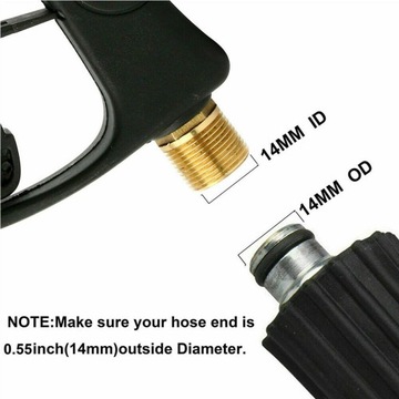 Наконечники пистолета для мойки высокого давления, шланг M22, 2200 фунтов на квадратный дюйм