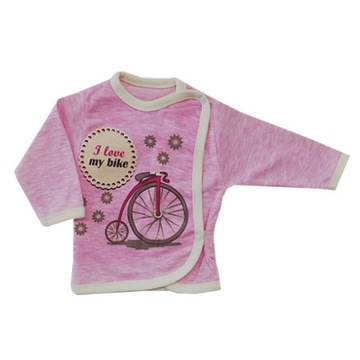 Kaftanik długi rękaw 62 cm Bike Róż