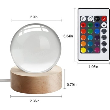 СВЕТОДИОДНЫЙ НОЧНОЙ СВЕТИЛЬНИК CRYSTAL DECORATION 3D MOON BALL С ГРАВИРОВКОЙ + ОСНОВАНИЕ