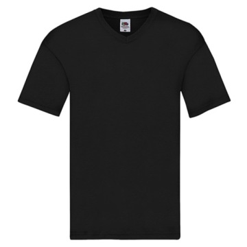 FRUIT OF THE LOOM V-Neck T-Shirt Black XL