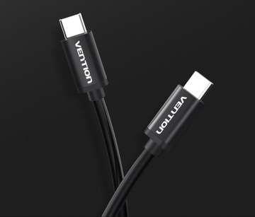 VENTION USB 3.1, 2 порта Type-C, быстрая зарядка QC, 3 А — 1 м