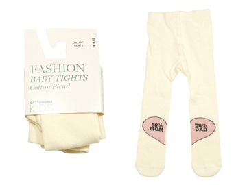 Calzedonia rajstopki ecru 50%MOM 50%DAD (0-6 m.)