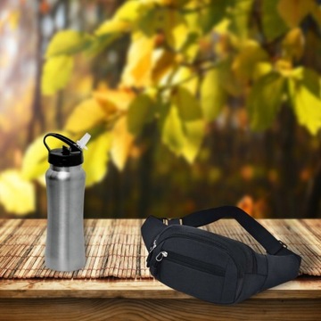 МУЖСКАЯ ЖЕНСКАЯ НАСТЕННАЯ СУМКА ВМЕСТИМАЯ НАБЕРЕЖНАЯ СУМКА С 4 КАРМАНАМИ ЧЕРНАЯ