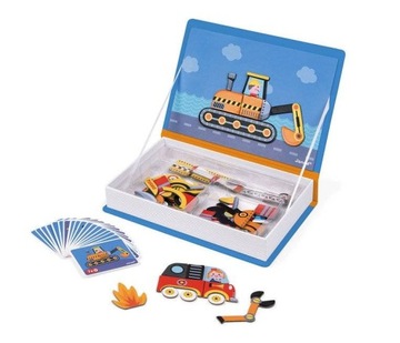 Магнитный пазл Magnetibook Vehicles - развивающая игрушка, 3+, Janod