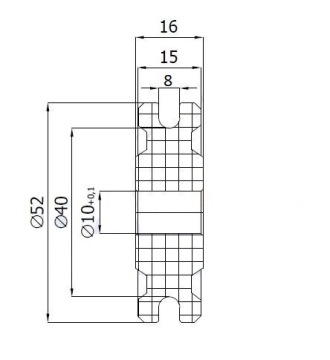 РОЛИК РОЛИК 52 мм ВЕРЕВКА ВЕРЕВКА 8 мм отверстие 10 мм