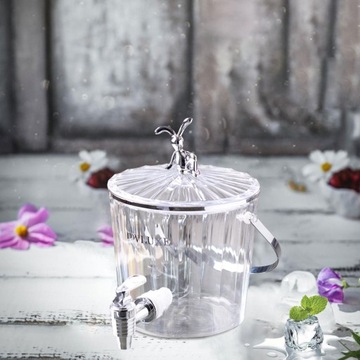 Диспенсер для напитков 2,2 л, большой, прозрачный кран с крышками