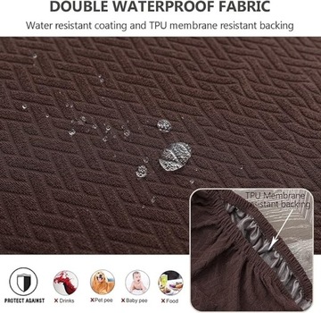 Wodoodporny Ochronny pokrowiec na krzesło Uniwersalny Kolor KAWA 2 Sztuki