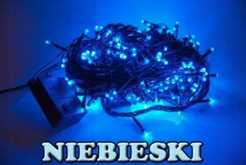 Lampki światełka dekoracyjne choinkowe 200 sztuk LED ozdoby na choinkę blue
