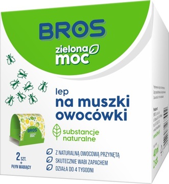PUŁAPKA lep na MUSZKI OWOCÓWKI 2szt + płyn wabiący