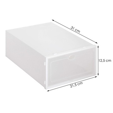 КОРОБКА-КОНТЕЙНЕР-ОРГАНИЗАТОР ДЛЯ ОБУВИ С КЛАПАНОМ ДЛЯ ГАРДЕРОБА 31х21,5х12,5 см