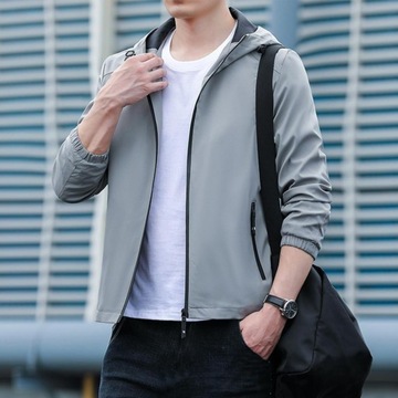 Дышащая стильная толстовка с капюшоном в корейском стиле на шнурке