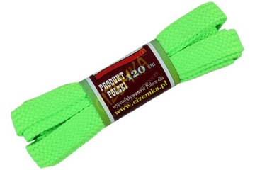 SZNURÓWKI DO TRAMPEK SNEAKERS ZIELONE JASNE 120 CM