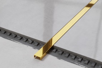 PROFIL METALOWY REKTYFIKOWANY U ZŁOTY 2cm x 270cm