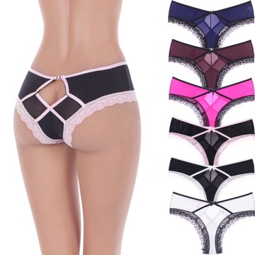 KOMPLET MAJTKI damskie sexy STRING KORONKA Orirose