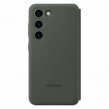 ЧЕХОЛ SAMSUNG S23 SMART CLEAR VIEW COVER ХАКИ ЗЕЛЕНЫЙ - ОРИГИНАЛ