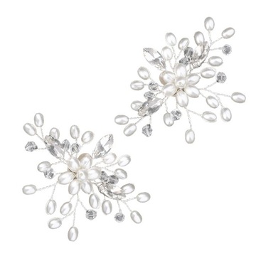 KLAMRY DO BUTÓW Z KRYSZTAŁKAMI I PERŁAMI OZDOBA