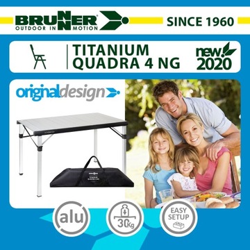 BRUNNER QUADRA 4 СКЛАДНОЙ ПОХОДНЫЙ СТОЛ 120,5x70см