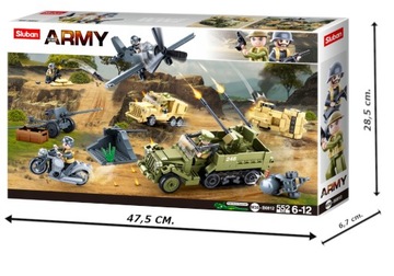 Кирпичи TRUCK BATTLEFIELD Самолет Армия 8 ФИГУРКИ 552 шт. + LEGO ОРУЖИЕ