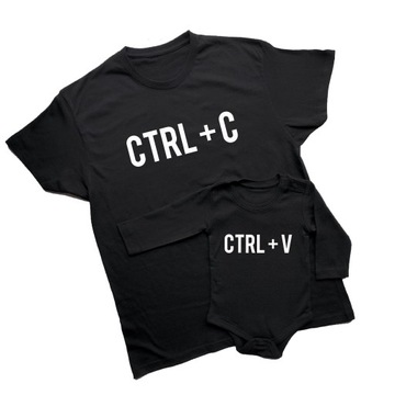 Zestaw koszulka dla TATY i SYNA CTRL+C CTRL+V body