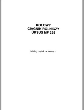 Katalog części URSUS MF 255 MASSEY FERGUSON