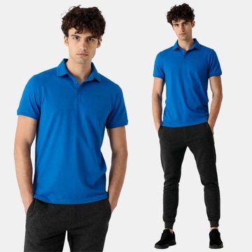 KOSZULKA MĘSKA 4F T-SHIRT POLO BAWEŁNA SS23M038