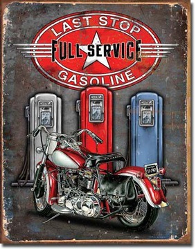 Ostatni postój Metalowy plakat blacha USA Prezent