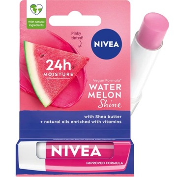 NIVEA POMADKA DO UST PIELĘGNUJĄCA WATER MELON arbuzowy zapach nawilżająca